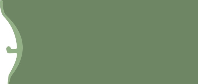 Трехсоставной коннелюрный плинтус Grace Rico Cannelure Зеленый